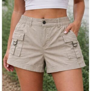 Celebrity Pink Re Generation Cargo Shorts Beige Utility M